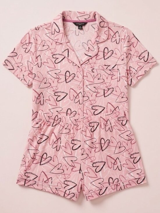 Marshalls Other - NWT Pink Scribble Heart Pajama Set